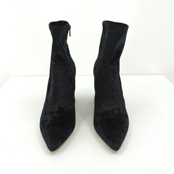 LOEFFLER RANDALL Women 9.5 B Isla Ankle Booties Boots Black Velvet Pointed Toe - Picture 3 of 9